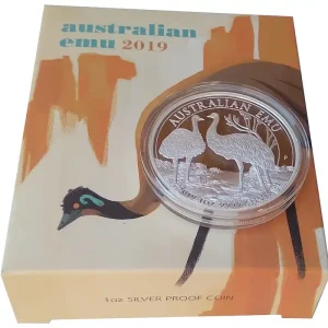 Ab Werk 1 Oz Silber Emu 2019 PP Australien Perth Mint nur 3.000 Stück!