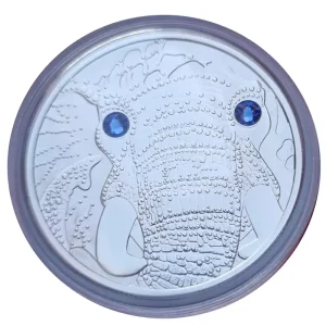 Gratis Versand 20 Euro Silber Elefant 2022 PP mit Swarovski - Die Augen der Kontinente aus Österreich
