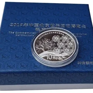 China 10 Yuan 30 gr Silbermünze Beijing Garten Expo 2019 Polierte Platte im Etui Großhandel