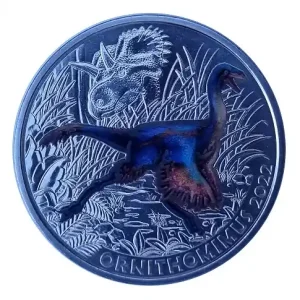 3 Euro Ornithomimus 2022 - Dino-Taler-Serie aus Österreich Dinosaurier Geld-Zurück-Garantie