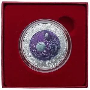Österreich 25 Euro Silber Niob Münze Leben im All 2022 Handgehoben Kracherpreis
