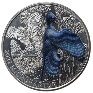 3 Euro Microraptor 2022 - Dino-Taler-Serie aus Österreich Dinosaurier Garantierte Lieferung