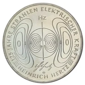 Sale BRD: 10 Euro Gedenkmünze 2013 - 125 Jahre Strahlen elektrischer Kraft - Heinrich Hertz