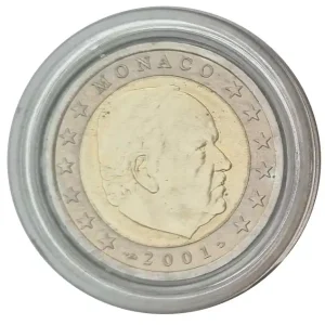 Monaco 2 Euro Gedenkmünze - Fürst Rainier 2001 Bankrisch in Münzkapsel Solange Der Vorrat Reicht