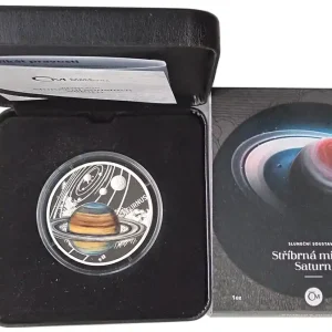 1 Oz Silber Saturn Niue - Solar System 2020 Polierte Platte im Etui Neu