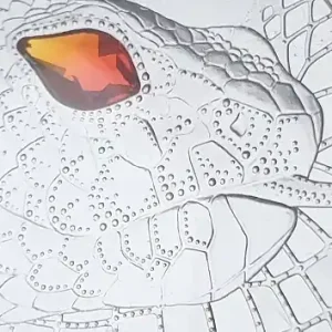 Original 20 Euro Silber Schlange 2021 PP mit Swarovski - Die Augen der Kontinente aus Österreich