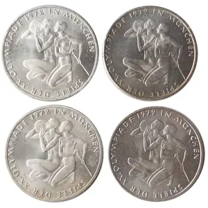 Finale Aktion BRD: 4 x 10 DM Silber DFGJ Sportlerpaar Olympiade 1972 München