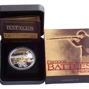 Tuvalu 1 Oz Silber Battle of Gettysburg 2009 Polierte Platte Heute Kaufen