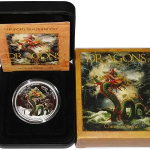 Günstig Tuvalu 1 Oz Silber Chinesischer Drache ( Chinese Dragon ) 2012 Polierte Platte Dragon of Legends