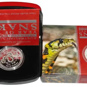 Australien 1/2 Oz Silber Lunar II Schlange Farbe 2013 Farbe im Etui Wochenendangebot