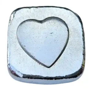 BeKo Edelmetalle 20 Gramm Silberbarren - quadratisch 999 Feinsilber Herz High Relief Weltweiter Versand