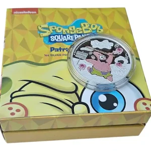 Tuvalu 1 Oz Silber SpongeBob Schwammkopf Patrick Star 2025 PP Farbe im Etui Sonderaktion