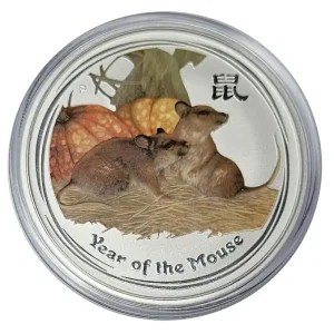 Garantierte Lieferung Australien 2 Oz Silber Lunar Maus II 2008 Farbe