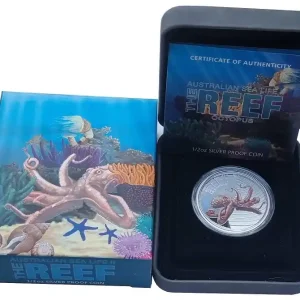 Australien 1/2 Oz Silber Octopus 2012 Polierte Platte Sea Life Serie II Versand Am Gleichen Tag