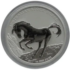 Ausverkauf Australien 1 Oz Silber Stock Horse Pferd 2017 mit Zertifikat