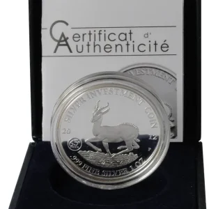Meistverkauft Gabun 1 Oz Silber Jubiläums - Ausgabe 65 Jahre Springbock 2012 Proof