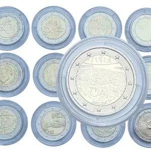 Sofort Bestellen 13 x 2 Euro Gedenkmünzen aus diversen Länder mit Zertifikate von MDM