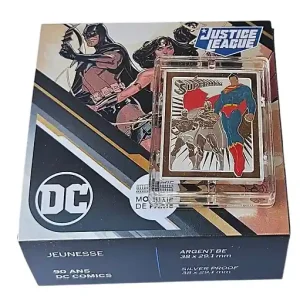 Frankreich 10 Euro Silber - Silberbarren Superman DC Comics 2025 Proof Finish im Etui Exklusiv