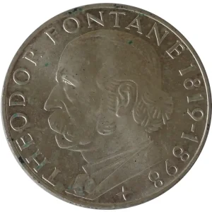 Direkt Vom Hersteller BRD: 5 DM Silber Gedenkmünze Theodor Fontane 1969 G