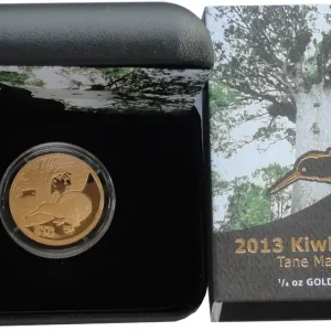 Abverkauf Neuseeland 10 Dollars 1/4 Oz Gold Kiwi 2013 Polierte Platte