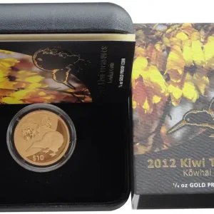 Sichere Zahlung Neuseeland 10 Dollars 1/4 Oz Gold Kiwi 2012 Polierte Platte