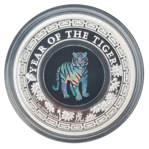 Abverkauf Australien 1 Oz Silber Opal Lunar Tiger Polierte Platte 2022