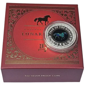 Sichere Zahlung Australien 1 Oz Silber Opal Lunar Pferd Polierte Platte 2026