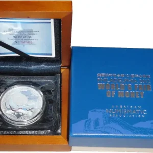 Heißes Angebot China 1 Oz Silber Panda Münzmesse ANA Philadelphia 2012 PP Etui