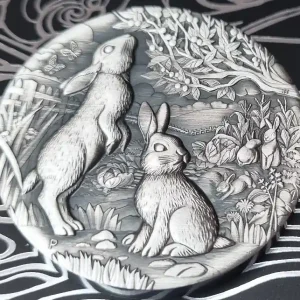 Australien 2 Oz Silber Lunar Hase 2023 Antik Finish Sonderaktion