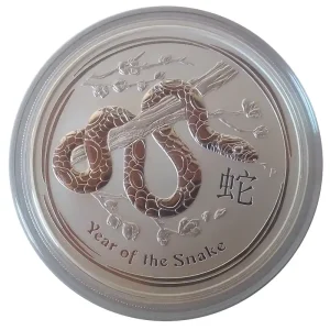 Australien 5 Oz Silber Lunar II Serie Schlange 2013 Echt