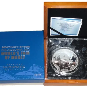 China 5 Oz Silber Panda Münzmesse ANA Philadelphia 2012 PP Etui Exklusiv