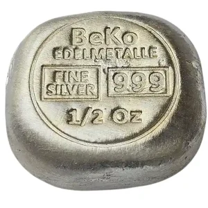 BeKo Edelmetalle 1/2 Oz Silberbarren - Round BeKo Minis™ 999 Feinsilber Premium