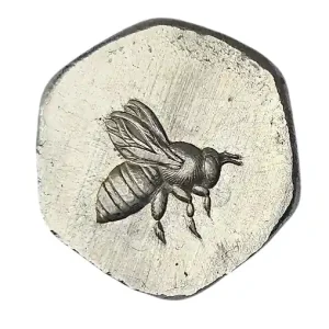 BeKo Edelmetalle 10 Gramm Silberbarren - Rundbarren 999 Feinsilber Honigbiene Wabenform High Relief Letzte Chance