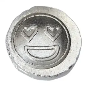 Letzte Chance BeKo Edelmetalle 10 Gramm Silberbarren - Rundbarren 999 Feinsilber Emoji High Relief