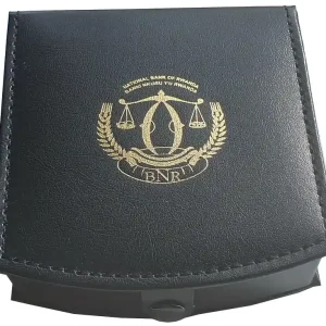 Original schwarzes Münzetui für Ruanda Münzen - BNR National Bank von Ruanda Aktuell