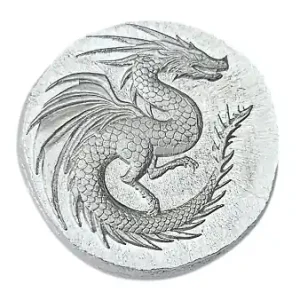 Jetzt Zugreifen BeKo Edelmetalle 10 Gramm Silberbarren - Rundbarren 999 Feinsilber Drache High Relief