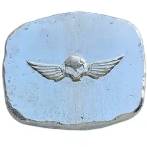 Mengenrabatt BeKo Edelmetalle 20 Gramm Silberbarren 999 Feinsilber geflügelter Totenkopf High Relief