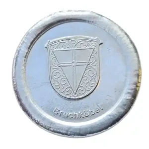 BeKo Edelmetalle Bruchköbel Stadtwappen 1 Oz Silberbarren - Rundbarren 999 Feinsilber (gegossen) Ausverkauf
