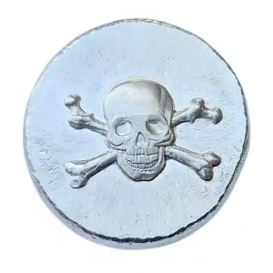 Mega-Angebot BeKo Edelmetalle 20 Gramm Silberbarren - Rundbarren 999 Feinsilber Totenkopf High Relief