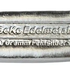 BeKo Edelmetalle 100 Gramm Silberbarren 999 Feinsilber (gegossen) Sammlerbarren Meistverkauft