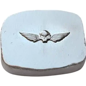 Weltweiter Versand BeKo Edelmetalle 1 Oz Silberbarren 999 Feinsilber geflügelter Totenkopf High Relief