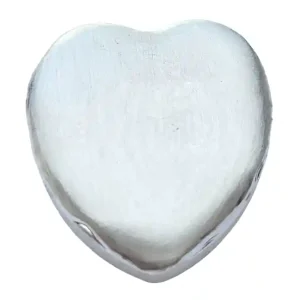 BeKo Edelmetalle 50 Gramm Silberbarren - Herzform klein 999er Silber (gegossen) Geld-Zurück-Garantie