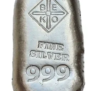 Meistverkauft BeKo Edelmetalle 1 Oz Silberbarren 999 Feinsilber (gegossen) Sammlerbarren