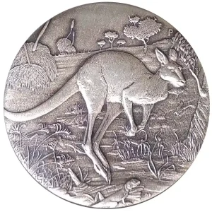 Geld-Zurück-Garantie Australien 2 Oz Silber Känguru 2016 Antik Finish