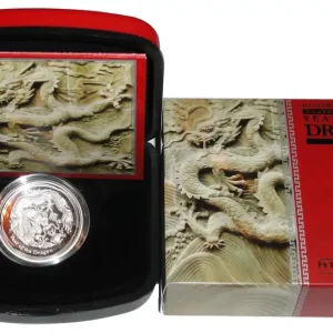 Australien 1 Oz Silber Lunar Drache II 2012 PP High Relief im Etui Aktuell