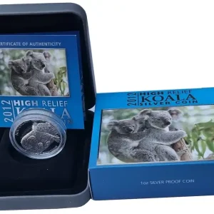 Expressversand Australien 1 Oz Silber Koala 2012 High Relief Polierte Platte