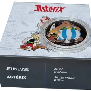 10 Euro Silber Asterix - Idefix Farbe Frankreich 2022 Polierte Platte im Etui Sichere Zahlung