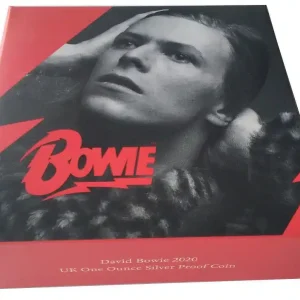 1 Oz Silber David Bowie Musiklegenden 2020 Polierte Platte - 2 Pounds Großbritannien Schnäppchen