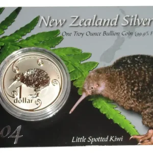 Sale Neuseeland 1 Oz Silber Kiwi 2004 St im Blister