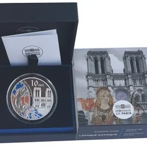 Neue Kollektion Frankreich 10 Euro Silber Notre Dame Paris Gotik - Farbe Color 2020